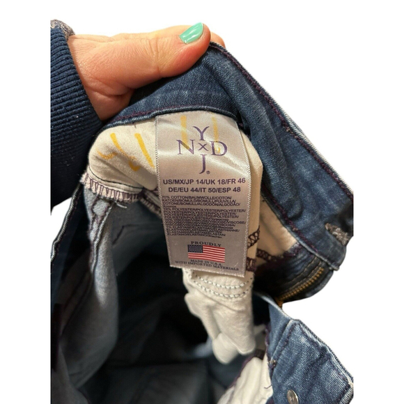 NYDJ NOT YOUR DAUGHTER'S JEANS MARILYN STRAIGHT WOMENS SIZE 14 - Picture 6 of 10